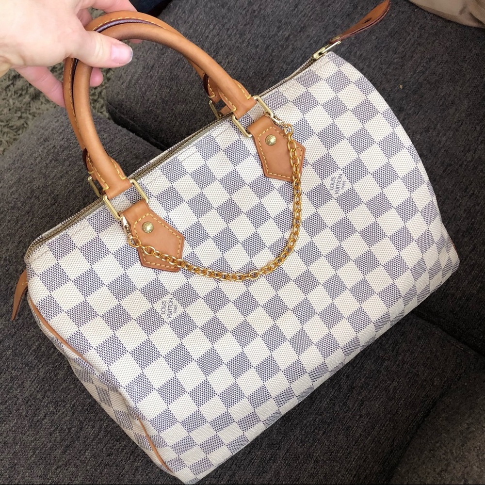 Authentic Louis Vuitton speedy 30 damier azure